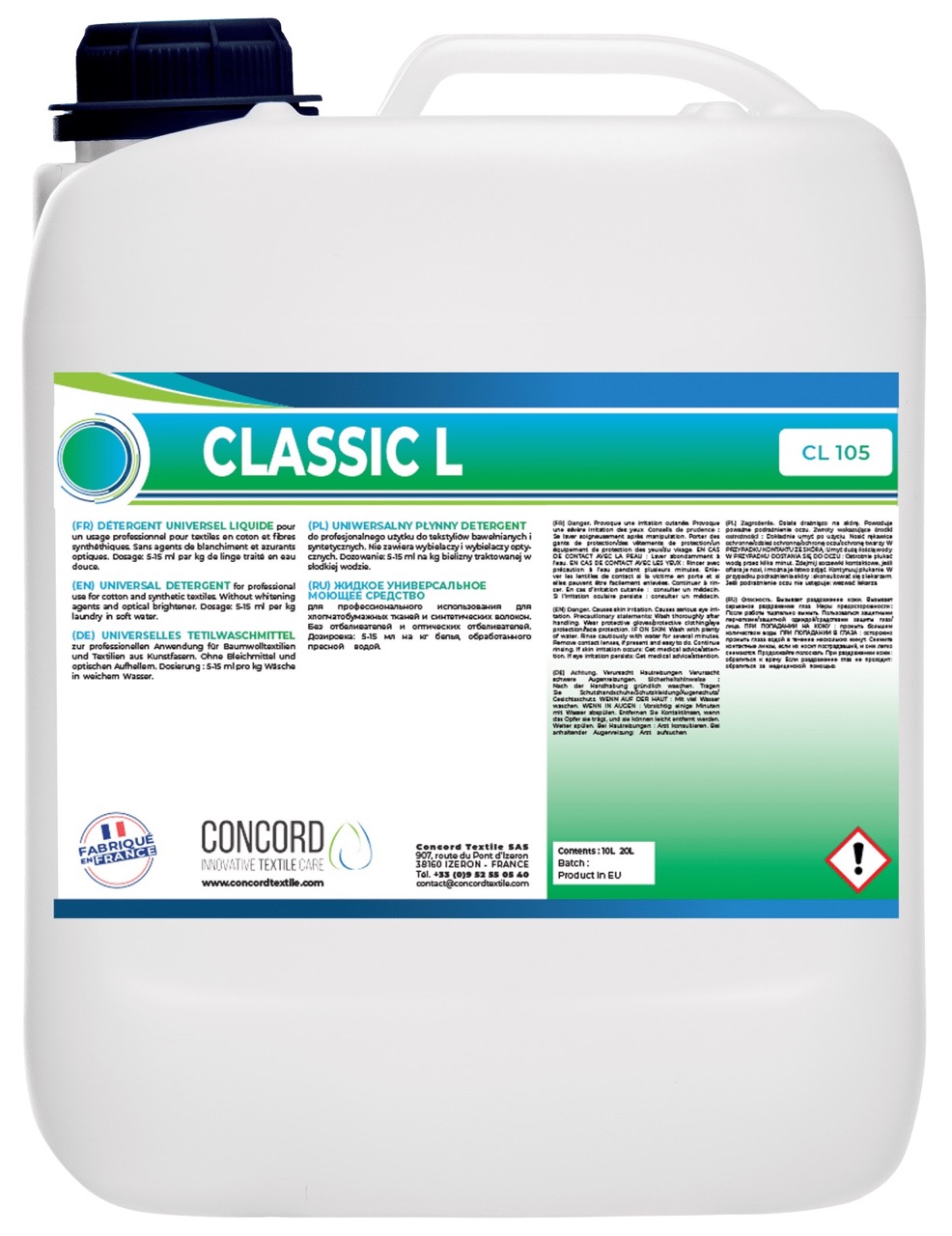 Гелі для прання CONCORD TEXTILE CLASSIC L